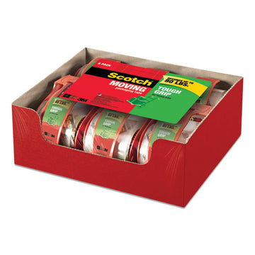 Scotch® Tough Grip Moving Packaging Tape With Dispenser, 3" Core, 1.88" X 22.2 Yds, Clear, 6-pack freeshipping - TVN Wholesale